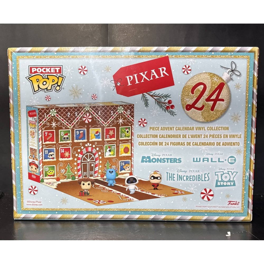 Funko Advent Calendar: Pixar - Pocket Pop!  Disney Monsters Inc Toy Story Wall-E
